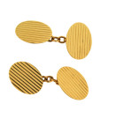 Vintage 9ct Gold Patterned Cufflinks