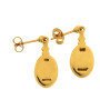 MS3902 Vintage 9ct Gold Blue John Drop Earrings (1)