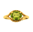 Vintage 9ct Gold Peridot Dress Ring