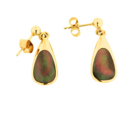 Vintage 9ct Gold Mother of Pearl Earrings