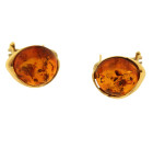 Vintage 14ct Gold Amber Earrings