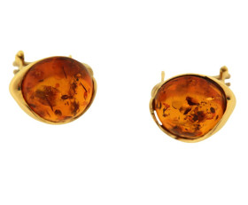 Vintage 14ct Gold Amber Earrings