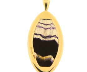 Vintage 9ct Gold Blue John Pendant