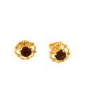 Vintage 9ct Gold Garnet Earrings