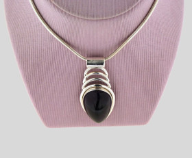 Vintage Silver Amethyst Pendant