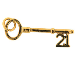 Vintage 9ct Gold 21st Key Charm