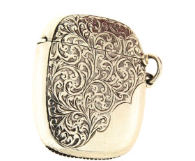 Antique Silver Vesta Case