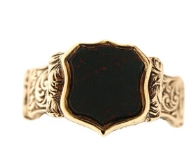 Vintage 9ct Gold Bloodstone Ring