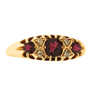Vintage 18ct Ruby & Diamond Ring
