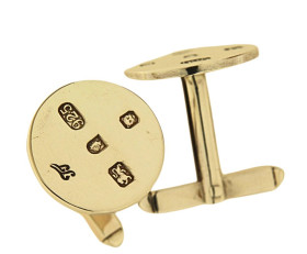 Vintage Round Silver Cufflinks