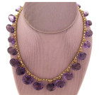 Vintage 9ct Gold Amethyst Necklace
