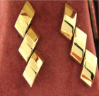 Vintage 9ct Yellow & White Gold Earrings