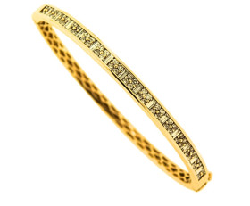 Vintage 18ct Gold Diamond Bangle
