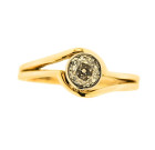 Vintage Diamond Solitaire Cross Over Ring