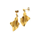Vintage 9ct Gold Wavy Earrings