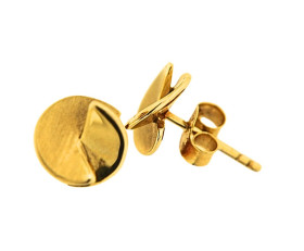 Vintage 9ct Gold Round Earrings