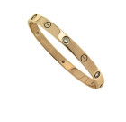 Vintage 9ct Gold Diamond Set Cartier Bangle