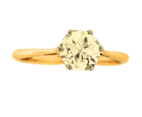 Vintage 18ct Gold & Platinum Diamond Ring