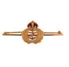 Vintage 9ct Naval Crown Brooch