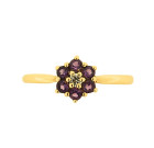 Vintage 9ct Gold Amethyst & Diamond Ring