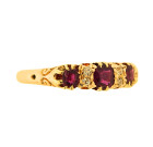 Vintage 18ct Gold Ruby & Diamond Ring