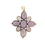 OS160 Vintage 9ct Gold Amethyst Pendant (1)