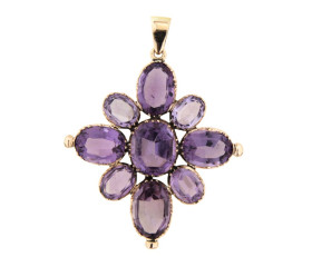 Vintage 9ct Gold Amethyst Pendant