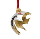 Contemporary Silver Broken Bauble