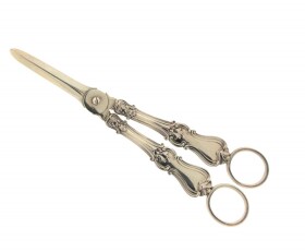 Antique Silver Grape Scissors