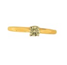 Contemporary 18ct Gold Solitaire Diamond Ring