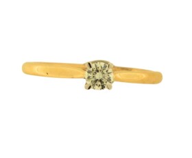 Contemporary 18ct Gold Solitaire Diamond Ring