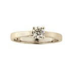 Contemporary 18ct Solitaire Diamond Ring