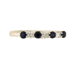 Contemporary 18ct Sapphire & Diamond Eternity Ring