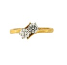 Contemporary 18ct Yellow Gold Diamond Ring