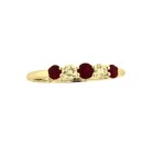 Contemporary 18ct Ruby & Diamond Eternity Ring