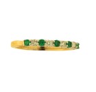 Contemporary 18ct Emerald & Diamond Ring