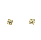 Contemporary 18ct Gold Diamond Earrings