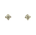 Contemporary 18ct Gold Diamond Earrings